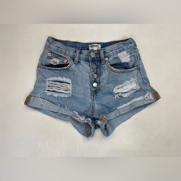 superdown Pants - SUPERDOWN Denim Jeans Women Size 24 Blue Distressed